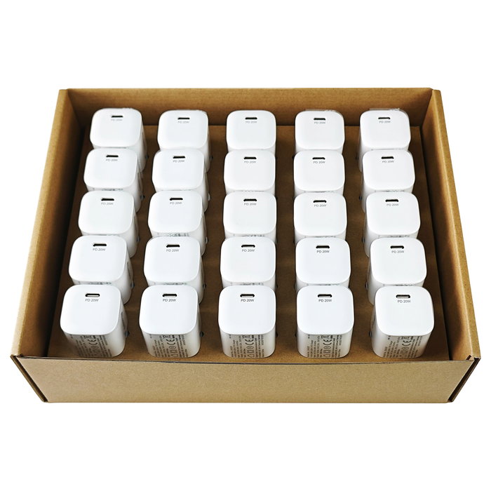 Equip Cargador de Pared USB-C 20W Pack de 25 unidades Blanco Equip Cargador de Pared USB-C 20W Pack de 25 unidades Blanco