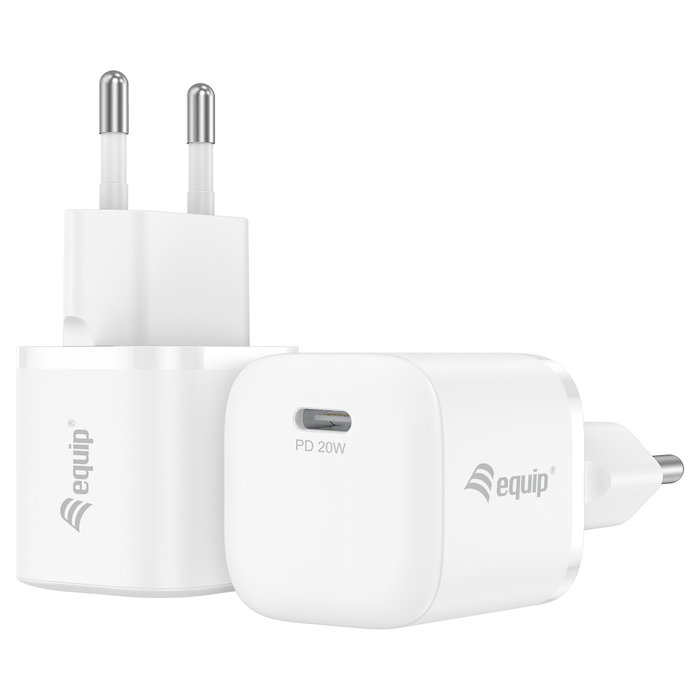Equip Cargador de Pared USB-C 20W Pack de 25 unidades Blanco Equip Cargador de Pared USB-C 20W Pack de 25 unidades Blanco