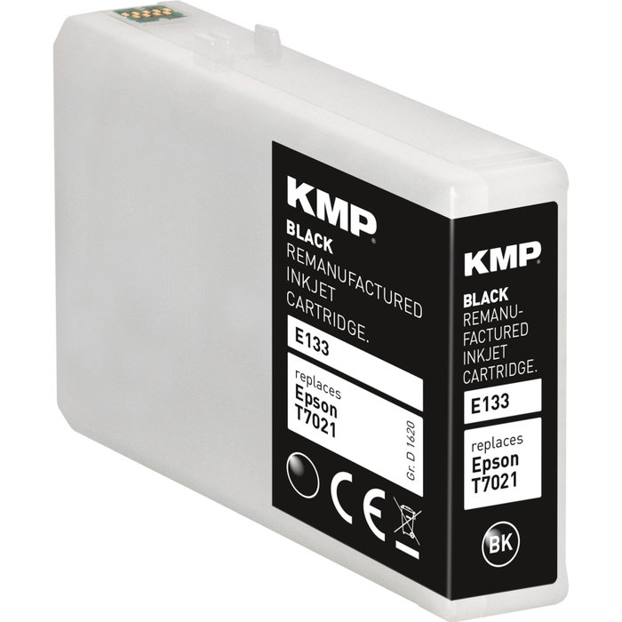 KMP E133 Cartucho de Tinta Negro Compatible con Epson T7021