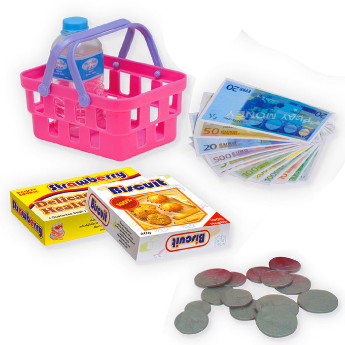 Tachan Caja Registradora Rosa 14263 con Luces y Sonidos, Incluye Cesta, Artículos, Billetes, Monedas y Escáner, +3 Años