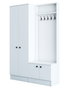 Hanah Home M5 - 1561 Recibidor Escandinavo Blanco con Cajón y Estantes, Mueble para Vestíbulo Organizado y Elegante