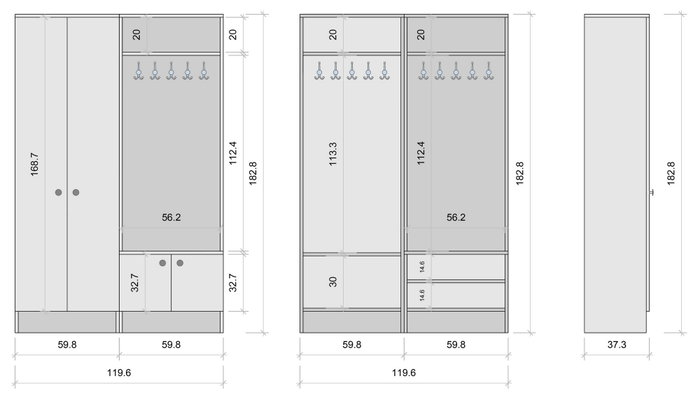 Hanah Home M5 - 1561 Recibidor Escandinavo Blanco con Cajón y Estantes, Mueble para Vestíbulo Organizado y Elegante Hanah Home M5 - 1561 Recibidor Escandinavo Blanco con Cajón y Estantes, Mueble para Vestíbulo Organizado y Elegante