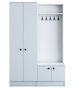 Hanah Home M5 - 1561 Recibidor Escandinavo Blanco con Cajón y Estantes, Mueble para Vestíbulo Organizado y Elegante