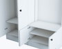 Hanah Home M5 - 1561 Recibidor Escandinavo Blanco con Cajón y Estantes, Mueble para Vestíbulo Organizado y Elegante