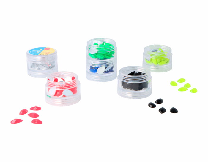 Innspiro Set de Gemas Acrílicas de Gota Colores Flúor 8x13mm