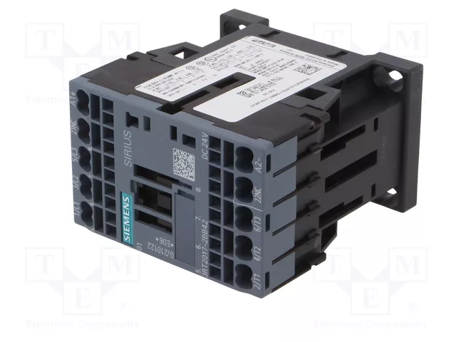 Siemens 3RT20172BB42 Contactor AC-3 5,5kW/400V 24VDC 3p S00 Siemens 3RT20172BB42 Contactor AC-3 5,5kW/400V 24VDC 3p S00