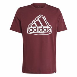Camiseta de Manga Corta Hombre Adidas Fld Bos Marrón Granate