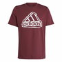 Camiseta de Manga Corta Hombre Adidas Fld Bos Marrón Granate