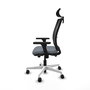 PIQUERAS Y CRESPO Silla de oficina Haches con mecanismo Sincro/Traslack Gris y Negro