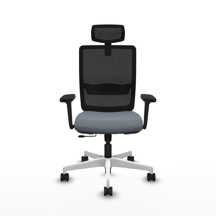 PIQUERAS Y CRESPO Silla de oficina Haches con mecanismo Sincro/Traslack Gris y Negro