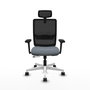 PIQUERAS Y CRESPO Silla de oficina Haches con mecanismo Sincro/Traslack Gris y Negro
