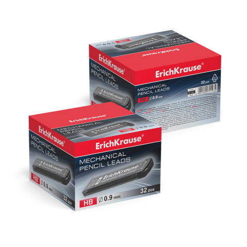 Estuche 20 Minas Portaminas 0.9 Mm, Hb ERICH KRAUSE 48144 32 unidades