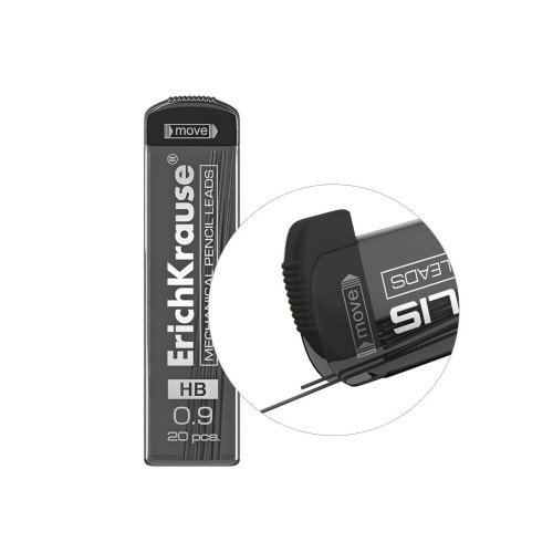 Estuche 20 Minas Portaminas 0.9 Mm, Hb ERICH KRAUSE 48144 32 unidades