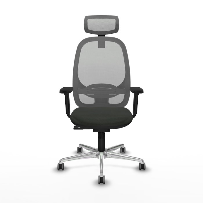 PIQUERAS Y CRESPO Silla de oficina Cilanco con mecanismo Sincro, Negro y Gris