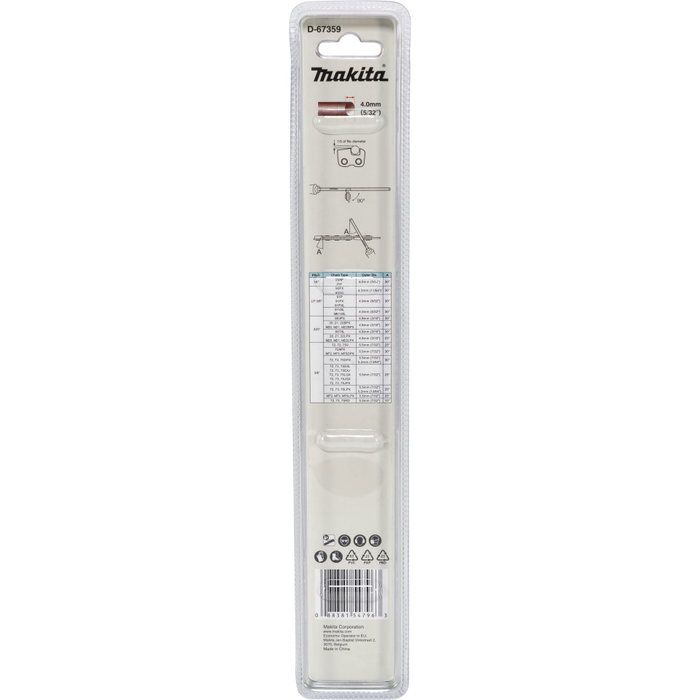 Makita Lima redonda 4,0 mm (2 piezas)