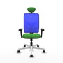 PIQUERAS Y CRESPO Silla de oficina Motilla con mecanismo Sincro, Verde y Azul