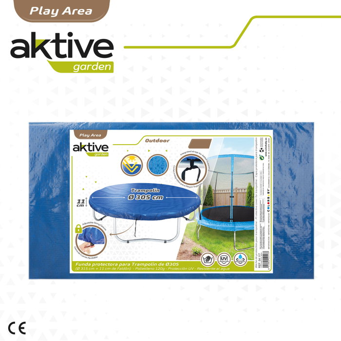 Aktive Cobertor cama elástica waterproof y protección UV de 305 cm