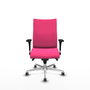 PIQUERAS Y CRESPO Silla Albacete confidente Rosa con mecanismo Sincro y base de aluminio