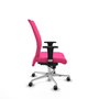 PIQUERAS Y CRESPO Silla Albacete confidente Rosa con mecanismo Sincro y base de aluminio