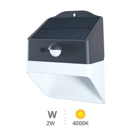 GSC Evolution Aplique solar LED Senise con sensor de movimiento y crepuscular 2W 4000K blanco y negro