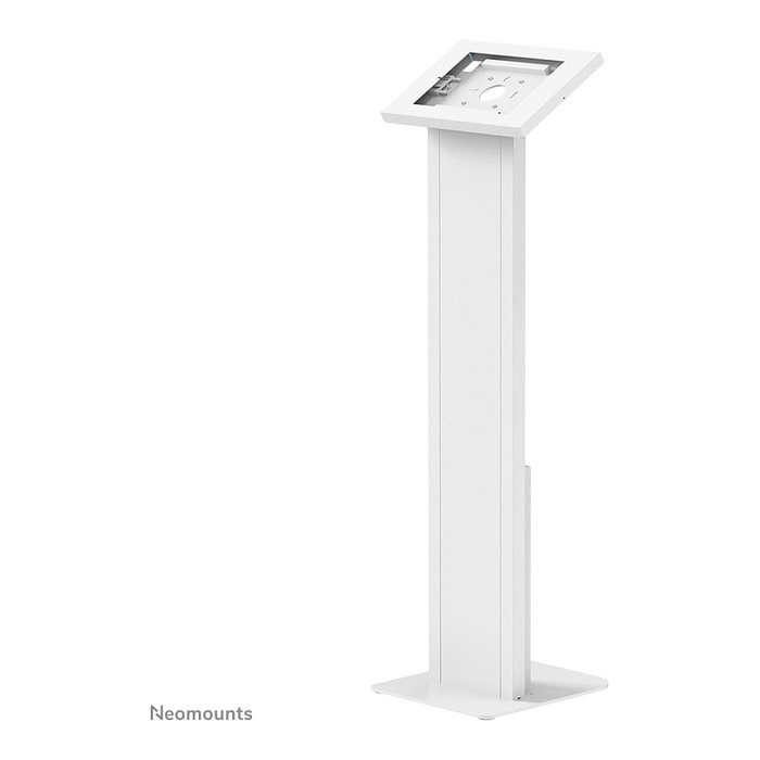 Neomounts FL15-750WH1 Soporte de suelo para tablets 9.7-11" - bloqueable, Blanco, Acero, Piso, Cerradura para puerta corredera con pulsador