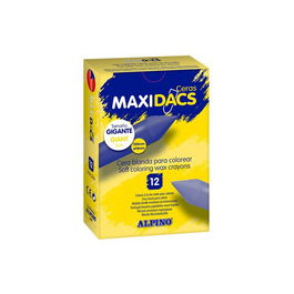 Ceras Alpino Maxidacs Marron Oscuro Estuche De 12