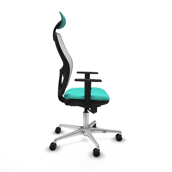 PIQUERAS Y CRESPO Silla de oficina Jorquera con mecanismo Sincro, Turquesa y Blanco PIQUERAS Y CRESPO Silla de oficina Jorquera con mecanismo Sincro, Turquesa y Blanco