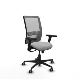 PIQUERAS Y CRESPO Silla de oficina Zulema con Mecanismo Sincro, Brazos 3D y Malla Gris