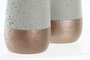 Baño Chic DKD Home Decor Gris Cobre 7x19x7 cm Set de 2 Piezas Cemento Dosificador Vaso
