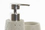 Baño Chic DKD Home Decor Gris Cobre 7x19x7 cm Set de 2 Piezas Cemento Dosificador Vaso