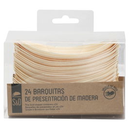 Saveur et Degustation Juego de 24 Barquitas Presentar