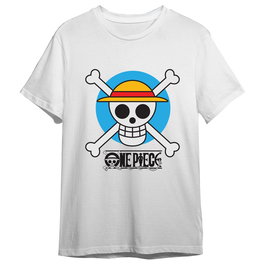 TOEI ANIMATION Camiseta de Algodón Adulto One Piece con Diseño Skull - Talla M (165 gr)