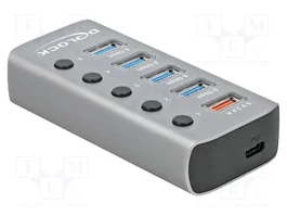 DeLOCK Hub USB 63263 con 4 puertos, carga rápida y USB-C™ PD 3.0
