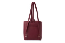 Lucky Bees Mochila Cherry Cuero de Polivinilo Elegante y Funcional para Uso Diario 28x11x30 cm