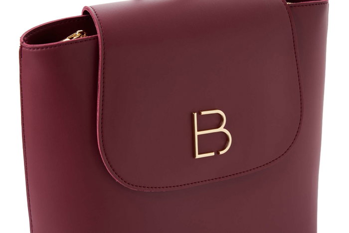 Lucky Bees Mochila Cherry Cuero de Polivinilo Elegante y Funcional para Uso Diario 28x11x30 cm