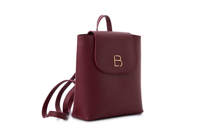 Lucky Bees Mochila Cherry Cuero de Polivinilo Elegante y Funcional para Uso Diario 28x11x30 cm