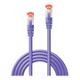 LINDY Cable de Red Cat6 S/FTP (S-STP) Patch RJ-45 a RJ-45, 0.5 m, Violeta, 47821