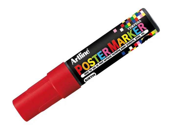 Artline EPP-12 Rotulador Poster Marker Punta Redonda 12 mm Color Rojo
