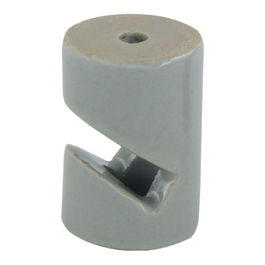 F-Line Sujetacables de Porcelana Cilíndrico en V Negro, 5 Unidades, Ø20 x 30 mm