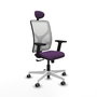 PIQUERAS Y CRESPO Silla de oficina Motilla con mecanismo Sincro, Morado y Blanco