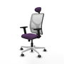 PIQUERAS Y CRESPO Silla de oficina Motilla con mecanismo Sincro, Morado y Blanco