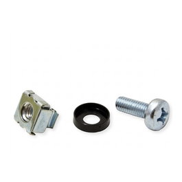 SCHROFF Kit de montaje de 19 pulgadas (Tornillo, Arandela, Tuerca) - Pack de 4