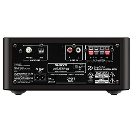 MINICADENA HIFI ONKYO CS-265-B NEGRA - 40W - CD - FM - USB - AUX-IN - BLUETOOTH - NFC - SÚPER BASS - MANDO A DISTANCIA