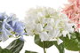 DKD Home Decor Flor Blanca Lila Rosa Seda PE Tacto Real Hortensia Surtido 20 x 60 x 20 cm (12 Unidades)