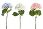 DKD Home Decor Flor Blanca Lila Rosa Seda PE Tacto Real Hortensia Surtido 20 x 60 x 20 cm (12 Unidades)