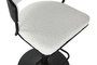 DKD Home Decor Taburete Moderno Blanco Metal Poliester Bucle 48 x 83.5 x 48.5 cm