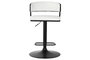 DKD Home Decor Taburete Moderno Blanco Metal Poliester Bucle 48 x 83.5 x 48.5 cm