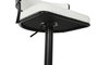 DKD Home Decor Taburete Moderno Blanco Metal Poliester Bucle 48 x 83.5 x 48.5 cm