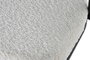 DKD Home Decor Taburete Moderno Blanco Metal Poliester Bucle 48 x 83.5 x 48.5 cm