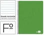 Liderpapel Cuaderno Espiral Folio Tapa Blanda 80 Hojas 60gr Horizontal con Margen Color Verde